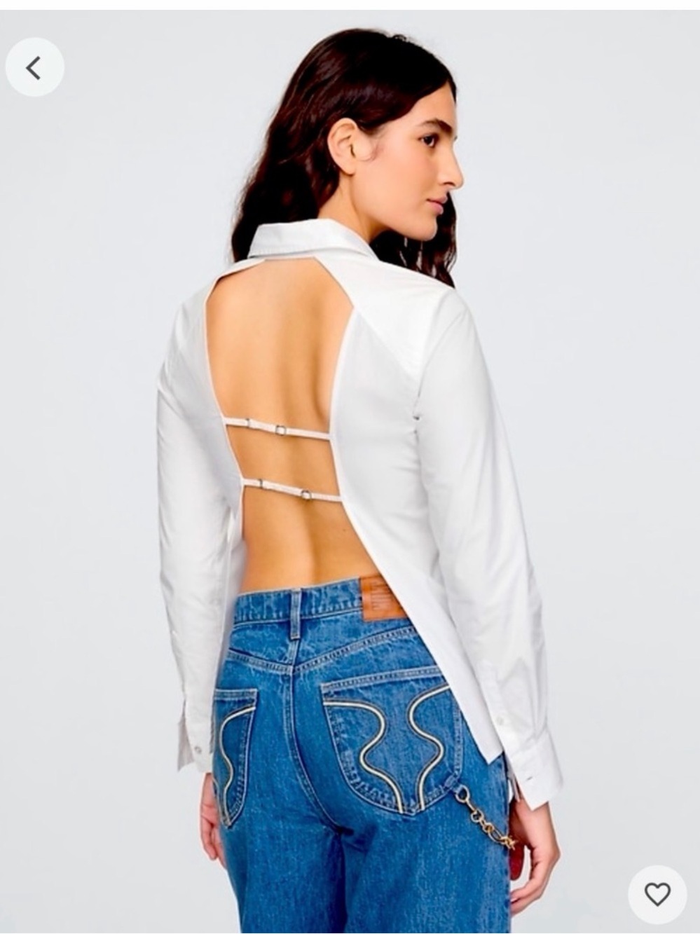 Cult Gaia x Gap White Open-Back Shirt Dress for Women
